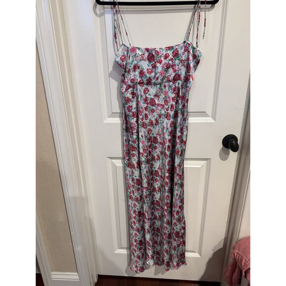 Zara floral satin maxi dress size medium - Picture 7 of 7